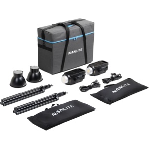 Nanlite FS-150B Kit 2 Lămpi LED Bi-Color, cu stative și softbox-uri