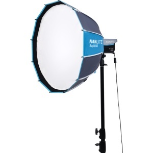 Nanlite Rapid 60 SB-RP60, Softbox 60cm cu grid si difuzoare, FM mount