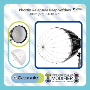 Phottix G-Capsule Deep 40 cm, Softbox 5-in-1, montura Bowens