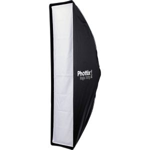 Phottix Raja Strip 12 x 55", Softbox 30x140 cm cu Grid, montura Bowens