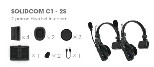 Hollyland Solidcom C1-2S (Headset x 2) Sistem Intercom Wireless Full-Duplex