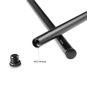 SmallRig 1054 Tijă dublă din aliaj de aluminiu negru de 15 mm (M12-40cm) 16 inch