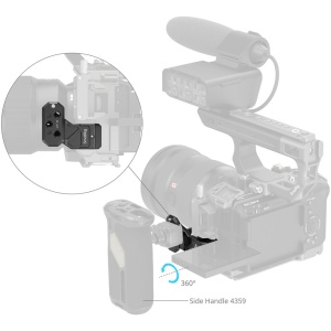 SmallRig 4458, Adaptor extensie cu sina NATO, pentru grip lateral