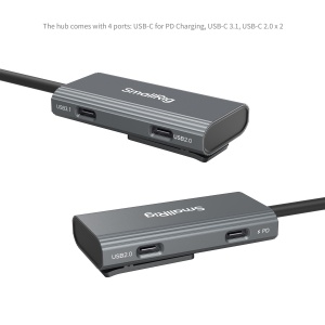 4-in-1 USB-C Hub PD 100W / USB-C 3.1 / USB-C 2.0 with Audio Adapter x 2 4598