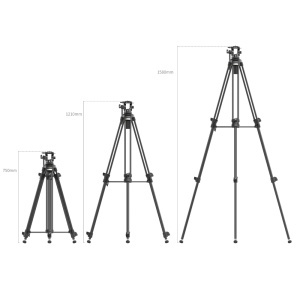 SmallRig 4684, AD-50 Lite, Kit trepied din aluminiu, 75-158 cm, cu cap fluid