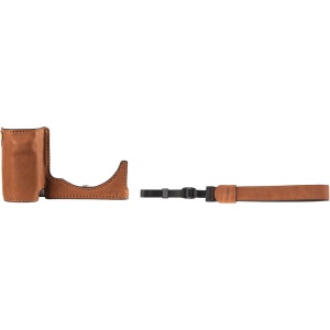 SmallRig 4889 Half Case Kit, Husa din piele maro pentru Sony ZV-E10 II