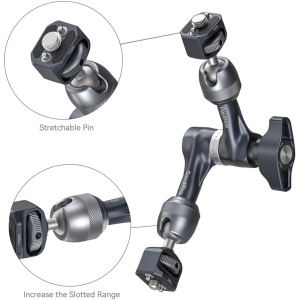 SmallRig 4899, Brat articulat 18 cm, cu suruburi 1/4"-20 and 3/8"-16 ARRI