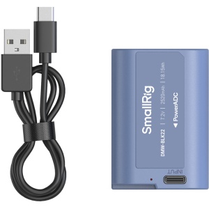 SmallRig 4267 Acumulator DMW-BLK22 2520mAh, Albastru, incarcare USB-C