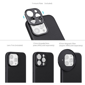 SmallRig 4987 FilMov, Kit foto pentru iPhone 16 Pro Max, cu grip si suport obiectiv