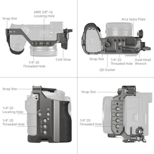 SmallRig 5060 Kit Cage HawkLock cu eliberare rapida pentru Sony Alpha 6700