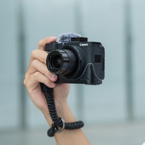 SmallRig 5386, Kit husa din piele neagra pentru Canon PowerShot V1