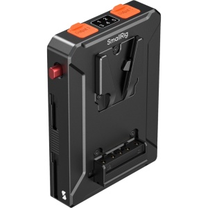 Placa adaptor inteligenta pentru baterii V-Mount SmallRig 5653 cu afisaj digital si porturi de intrare iesire D-Tap si BP