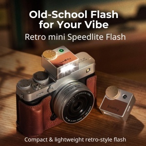Blitz foto retro mini SmallRig 5882 Retro mini Speedlite Flash RS-R20, Alb/Argintiu