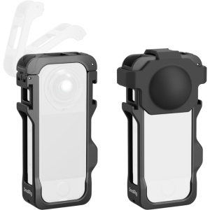 Carcasa de protectie SmallRig 5940 pentru camera de actiune Insta360 X4 Air cu monturi cold shoe si gauri filetate 1/4-20