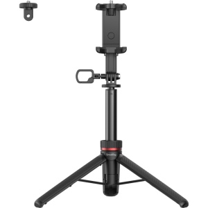 Trepied multifunctional de calatorie SmallRig 6479 3-in-1 VT-17 configurat ca trepied de birou si monopied cu suport de telefon montat