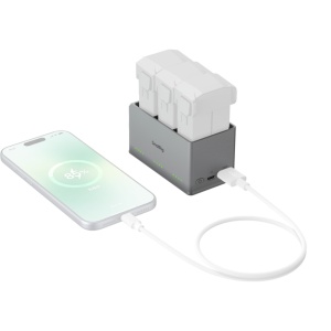 Incarcator baterii drone SmallRig 6502 100W pentru DJI Mini 5, Mini 4 Pro si Mini 3 Pro cu porturi de incarcare si cablu USB-C