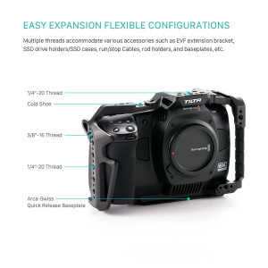 TILTA Advanced Kit, Cage pentru Blackmagic Cinema Camera 6K, Negru