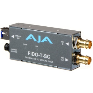 AJA FiDO-T-SC, Convertor 3G-SDI la fibra optica SC, cu 3G-SDI loop-out