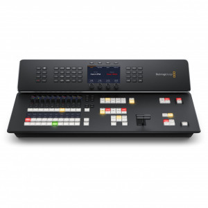 Mixer video live production profesional Blackmagic Design ATEM Television Studio HD8 2TB cu panou de control integrat si ecran LCD central