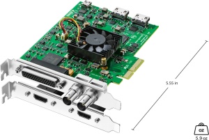 Placa de captura si redare profesionala PCI Express Blackmagic Design DeckLink Studio 4K cu ventilator integrat si bracket cu porturi HDMI si SDI