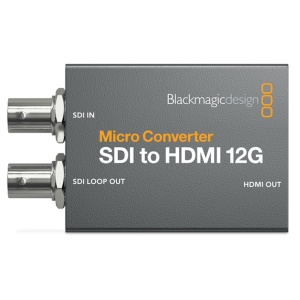 Convertor video Blackmagic Design Micro Converter SDI to HDMI 12G cu porturi SDI In, SDI Loop Out, HDMI Out si alimentare USB-C