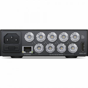 Sistem de monitorizare multi viewer Blackmagic MultiView 4 cu intrari 6G-SDI si iesiri HDMI pe panoul din spate