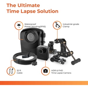 Brinno BCC2000Plus, Kit Camera Time Lapse Construction Bundle, Full HD HDR, 118°