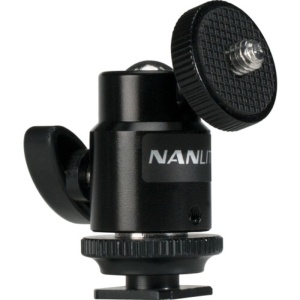Cap cu bilă Nanlite AS-BH-1/4 cu adaptor hot shoe