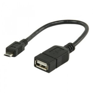Caruba, Cablu USB 2.0, A Female - Micro B Male, 20cm