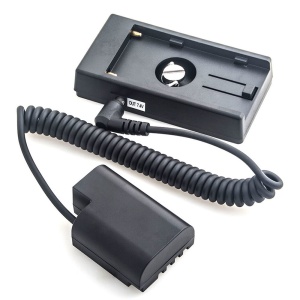 Caruba DC37, Baterie Dummy Panasonic DMW-DCC12, cu suport adaptor NP-F970, cablu spiralat