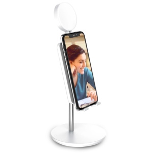 DIGIPOWER Shine Light Stand, Suport telefon cu lumina LED, ajustabil 19-26cm