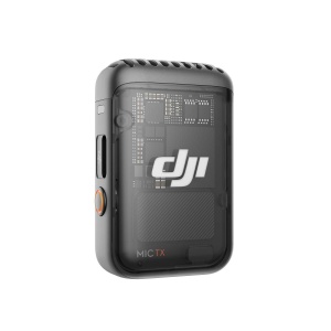 DJI Mic 2, TX 2.4 GHz, Transmitator microfon wireless, Clip-On, cu microfon incorporat, Negru