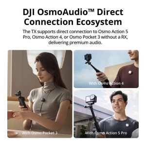 DJI Mic Mini, Sistem Microfon Wireless Compact, 2 persoane, 2.4 GHz