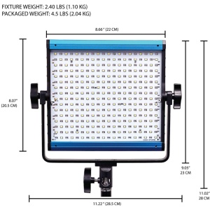 Dracast X Series LED500, Panou LED Daylight, 20.3 x 20.3 cm, 35W