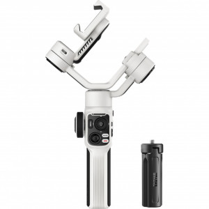 Gimbal Smartphone Zhiyun Smooth 5S ALB - Stabilizare Profesională 3 Axe, Lumină LED încorporată