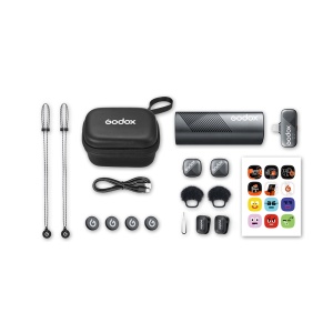 Godox CUBE-SL, 2.4 GHz, Sistem 2 microfoane wireless, Lightning, cu geantă de încărcare