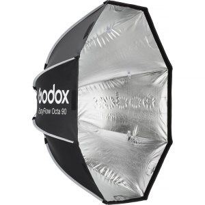 Godox EazyFlow Foldable Octa 90 Bowens Softbox montat pe echipament de studio