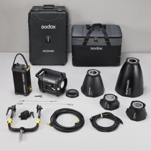 Godox Knowled MG1200Bi Kit Lampă LED Bi-Color cu 4 reflectoare și Hard Case