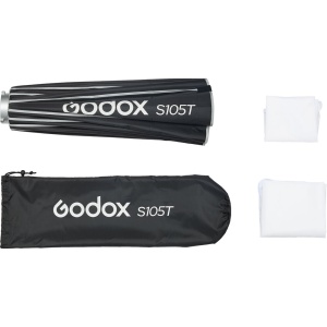 Softbox octagonal Godox S105T 105cm cu montura Bowens vizibil din fata