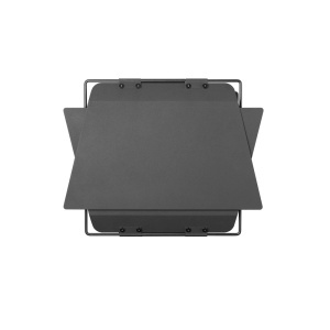 Set de voleți Godox cu 4 clapete, montat pe un reflector Fresnel din seria F7-120 pentru controlul fasciculului luminos.