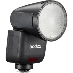 Blitz TTL Li-ion Godox V1 mid cu cap rotund si ecran tactil color