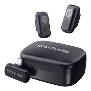 Hollyland Lark A1 Duo USB-C, Sistem microfon wireless, 2 persoane, 2.4 GHz, culoare Space Gray