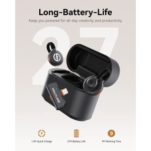 Hollyland Lark M2S DUO, Sistem microfon lavalier wireless, 2 persoane, USB-C