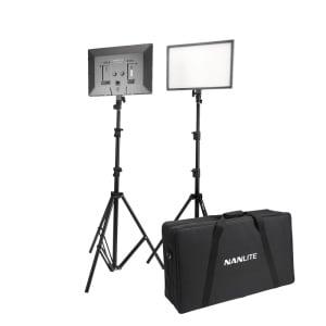 Kit 2 Panouri LED Nanlite LumiPad 25 Bi-Color, 3200-5600K, cu stative