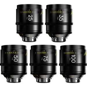 Kit 5 Obiective 25/35/50/75/100 mm Cine Prime DZOFilm Arles T1.4, ARRI PL