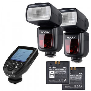 Kit Blit Godox Speedlite V860II Duo pentru Canon cu Declansator X-PRO