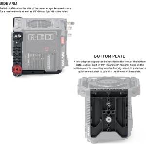 Kit Cage Tilta ESR-T08-B pentru RED V-RAPTOR, cu placa V-Mount si accesorii