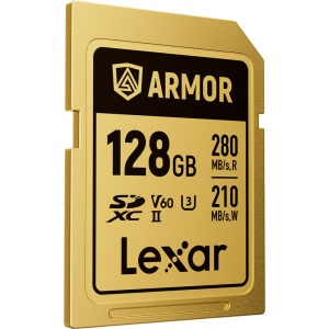 Lexar ARMOR GOLD 128GB, SDXC UHS-II, R280W205, V60, U3, IP68 - Card de Memorie