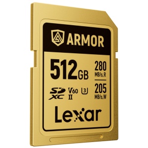 Lexar ARMOR GOLD 512GB, SDXC UHS-II, R280W205, V60, U3, IP68 - Card de Memorie