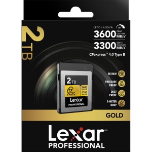 Lexar CFexpress 4.0 PRO Type B, Card de Memorie 2TB, Gold Series R3600/W3300 mb/s